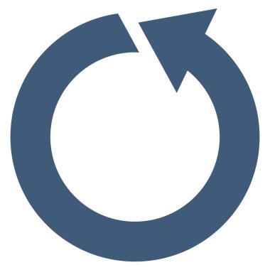 Saatin tersi yönde düz vektör simge döndürmek