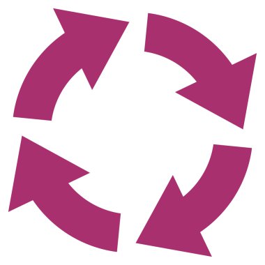 Dolaşım düz vektör simgesi