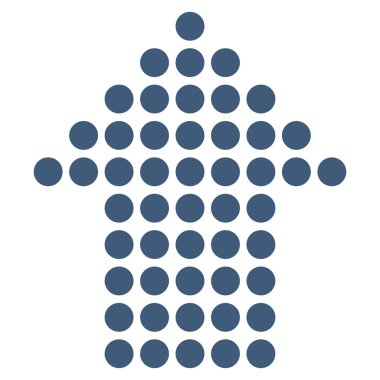 Düz vektör simge yukarı noktalı ok