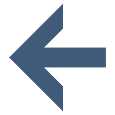 Ok sol düz vektör simgesi