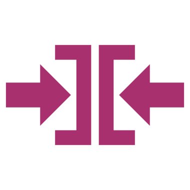 Basın yatay yöndeki düz vektör simgesi