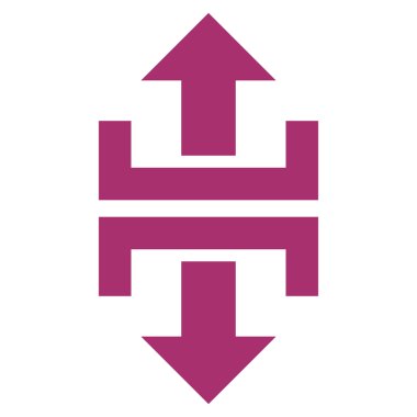 Düşey yönde düz vektör simge bölmek