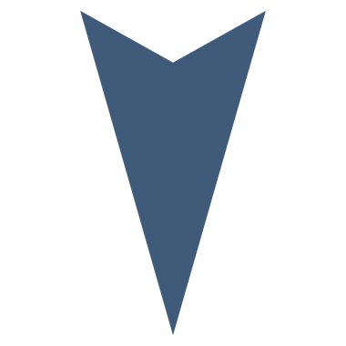 Düz vektör simgesi aşağı ok ucu