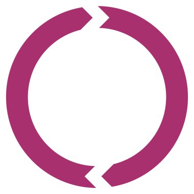 Döndürme düz vektör simgesi