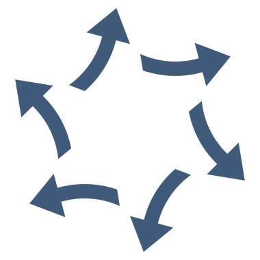 Santrifüj oklar düz vektör simgesi