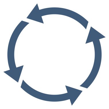 Geri dönüşüm düz vektör simgesi