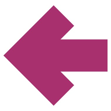 Ok sol düz vektör simgesi