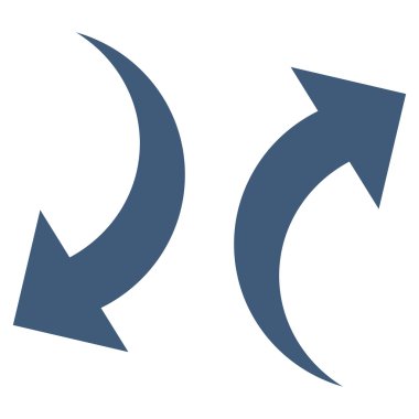 Vektör simge Exchange oklar düz