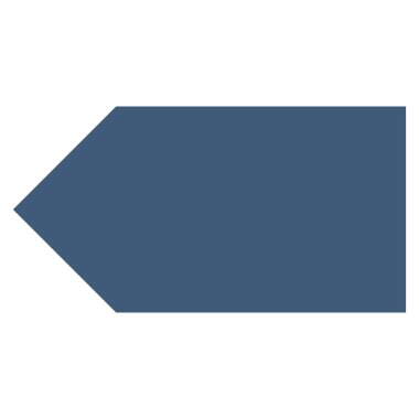 Yön sol düz vektör simgesi