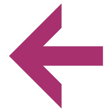 Ok sol düz vektör simgesi