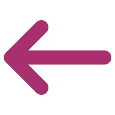 Ok sol düz vektör simgesi