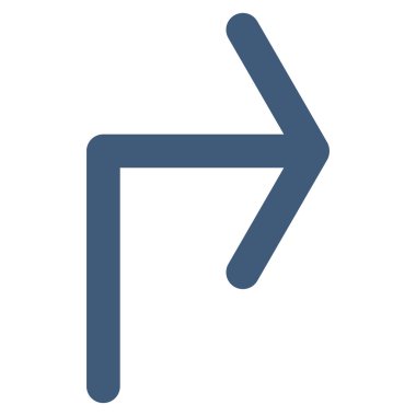 Sağa çevir düz vektör simgesi