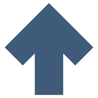 Düz vektör simge yukarı ok