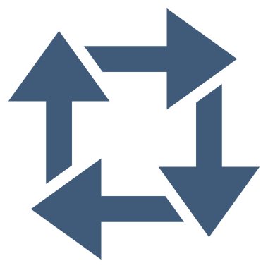 Geri dönüşüm düz vektör simgesi