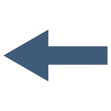 Ok sol düz vektör simgesi