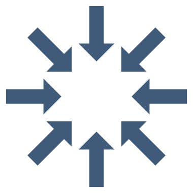 Daraltma okları düz vektör simgesi