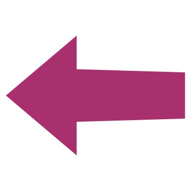 Ok sol düz vektör simgesi