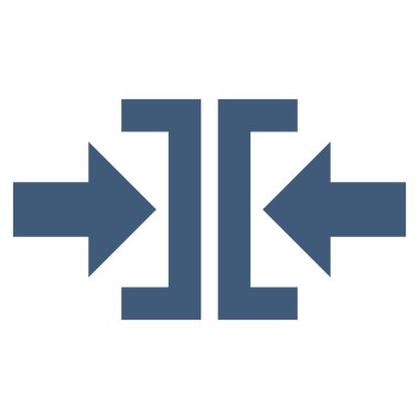 Basın yatay yöndeki düz vektör simgesi