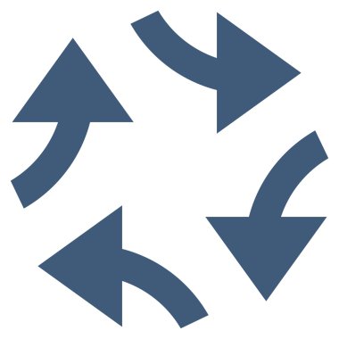 Oklar düz vektör simge girdap