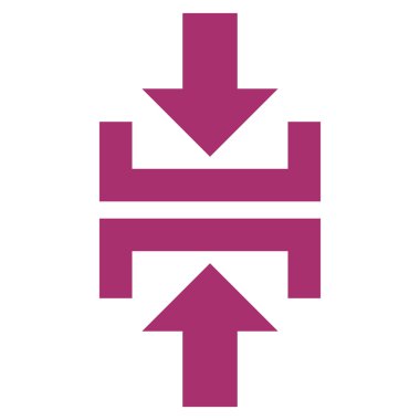 Basın düşey yönde düz vektör simgesi