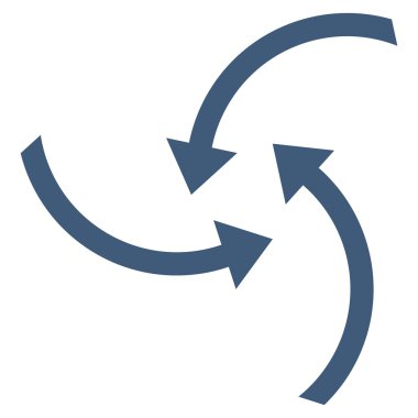 Oklar düz vektör simge girdap