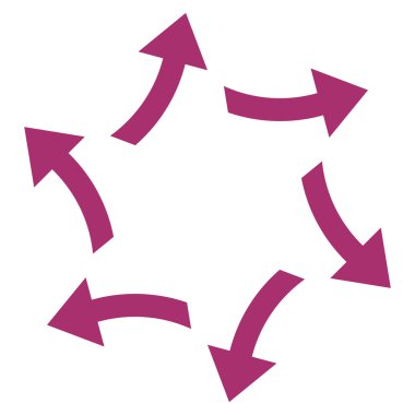 Santrifüj oklar düz vektör simgesi