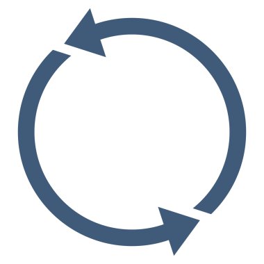 Geri dönüşüm düz vektör simgesi