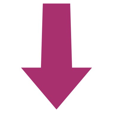 Düz vektör simgesi aşağı ok