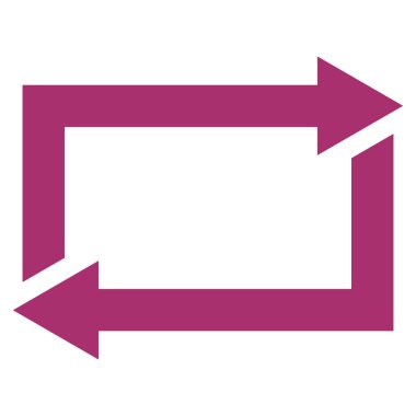 Vektör simge Exchange oklar düz