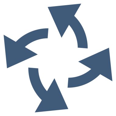 Santrifüj oklar düz vektör simgesi