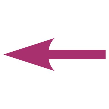 Keskin ok sol düz vektör simgesi