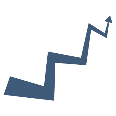 Eğri ok düz vektör simgesi