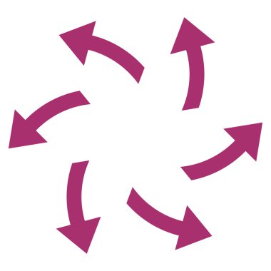 Santrifüj oklar düz vektör simgesi