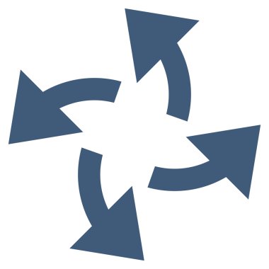 Santrifüj oklar düz vektör simgesi