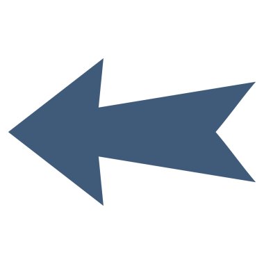 Ok sol düz vektör simgesi