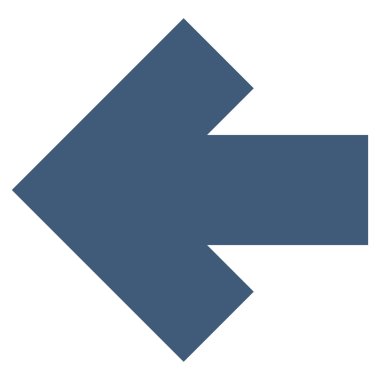 Ok sol düz vektör simgesi