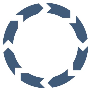 Dolaşım düz vektör simgesi