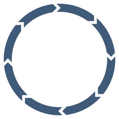 Döndürme düz vektör simgesi