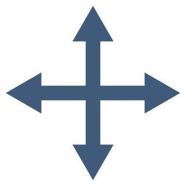 Oklar düz vektör simgesini genişletin