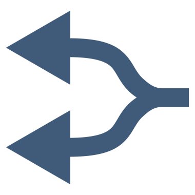 Split oklar sol düz vektör simgesi