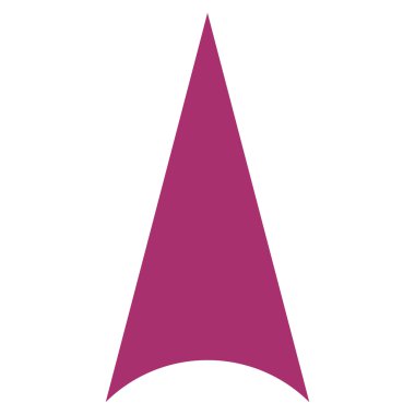 Ok ucu kadar düz vektör simgesi