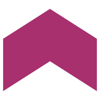 Yön yukarı düz vektör simgesi