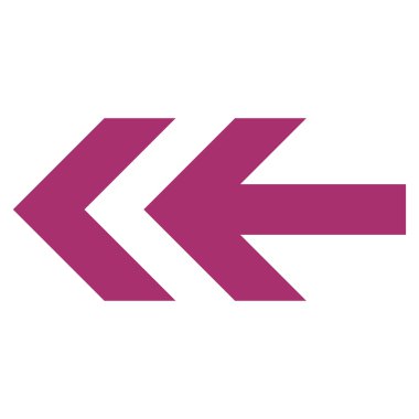 Ok sol düz vektör simgesi