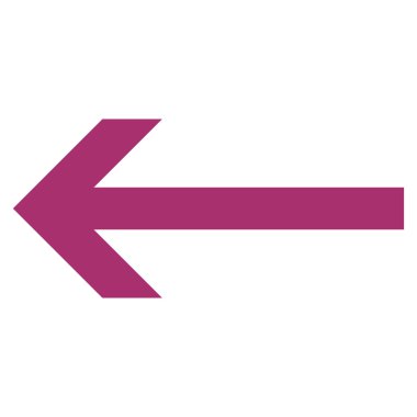 Ok sol düz vektör simgesi