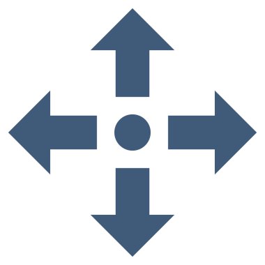 Oklar düz vektör simgesini genişletin