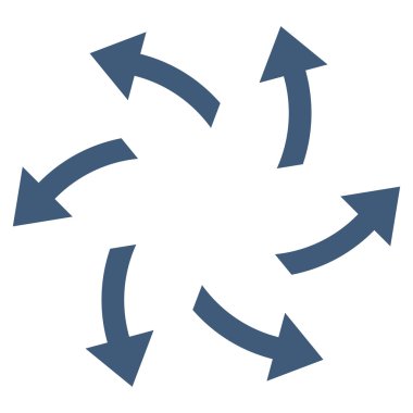 Santrifüj oklar düz vektör simgesi