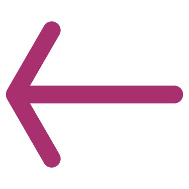 Ok sol düz vektör simgesi