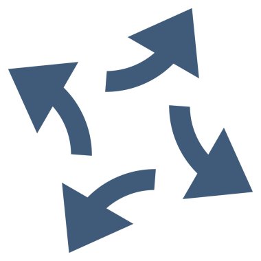 Santrifüj oklar düz vektör simgesi