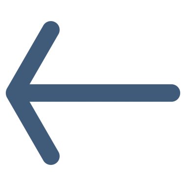 Ok sol düz vektör simgesi