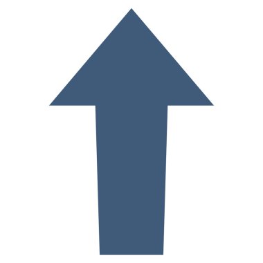 Düz vektör simge yukarı ok